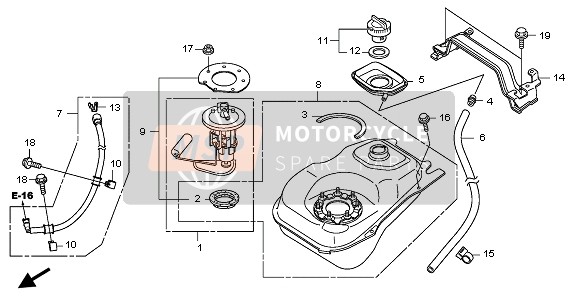 Honda SH300A 2011 FUEL TANK for a 2011 Honda SH300A